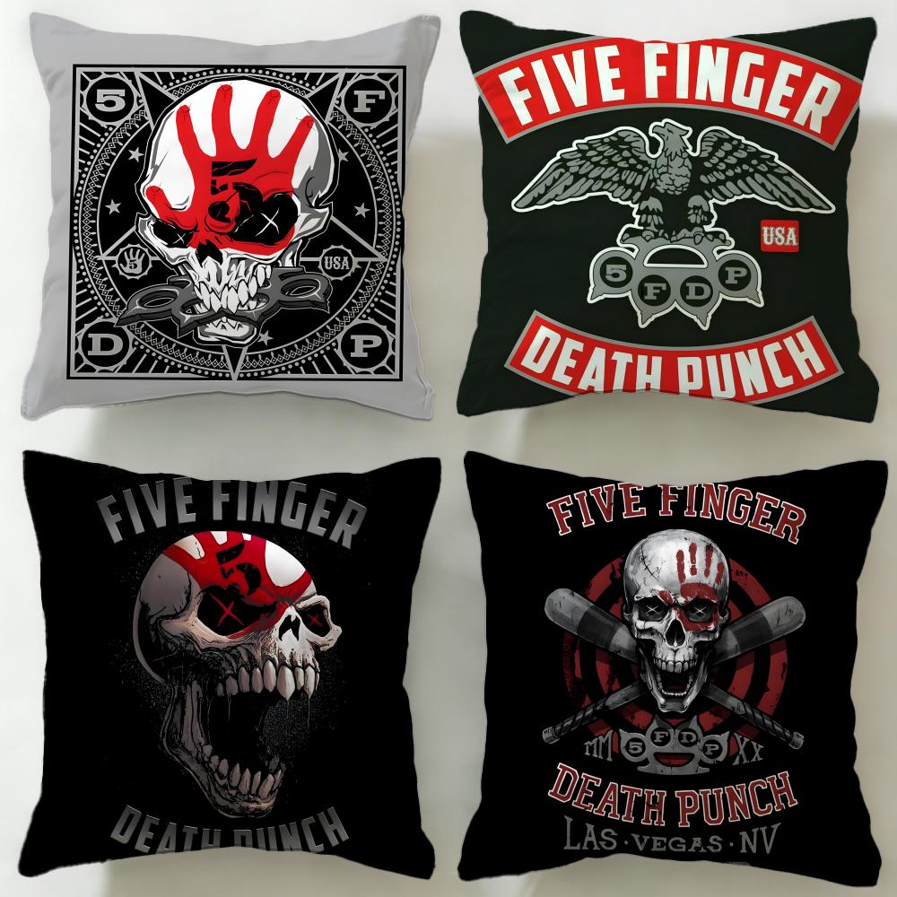 Классическая группа Five Finger Death Punch Наволочка Мягкая и Легко стирающаяся – Универсальная для Дивана, Кровати, Путешествий и Офиса
