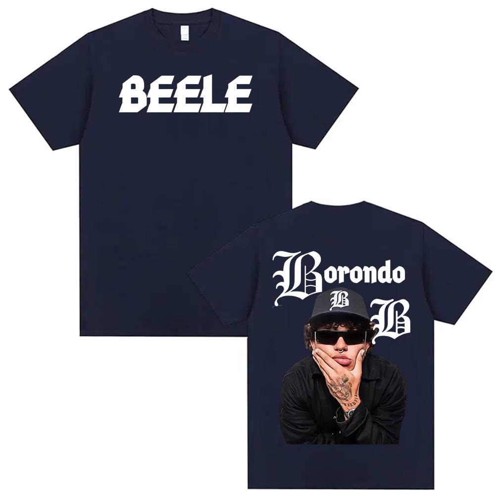 Rap Singer Beele Borondo Album Logo Graphic T-shirt for Men and Women, Harajuku Retro Summer Print 100% Pure Cotton T-shirt