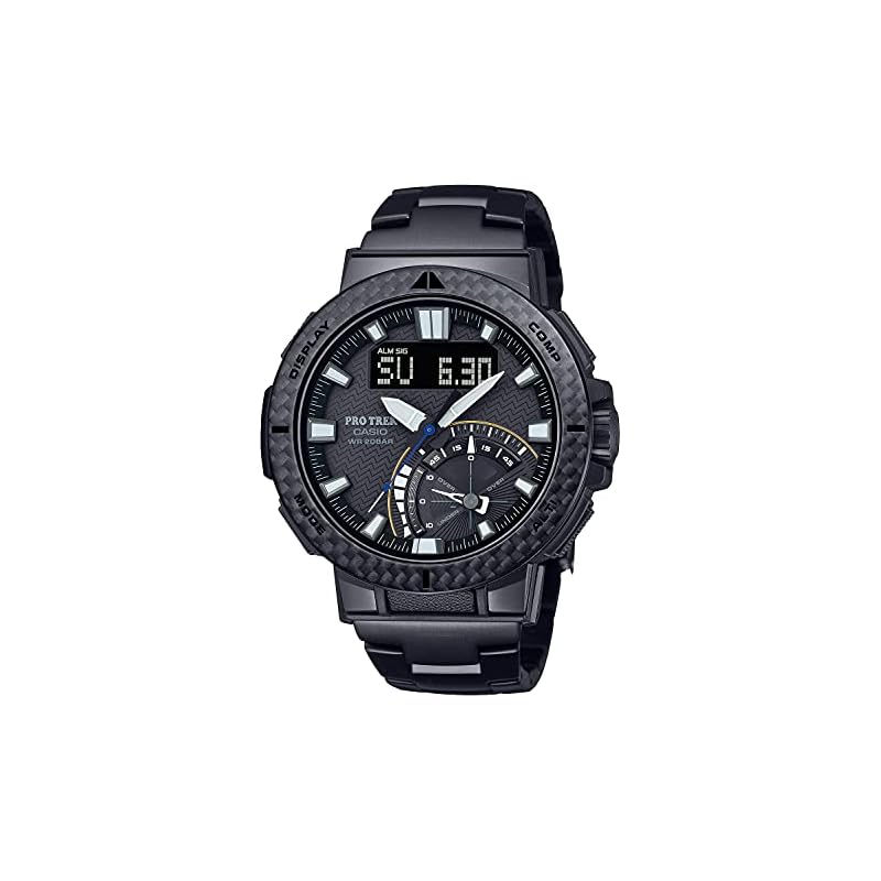 Часы Casio Pro Trek [Официальный японский продукт] Angler Line Радиоуправляемые на солнечной батарее PRW-73XT-1JF Мужские Черные