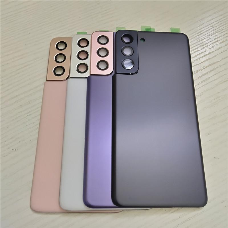 Задняя крышка аккумулятора для Samsung Galaxy S21 G991 S22 Plus G996 Запасные части корпуса с объективом камеры