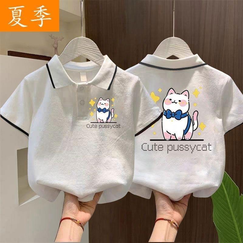 Girls Summer Polo Shirt Short Sleeve T Shirt Loose Fit Trendy Top For Big Kids