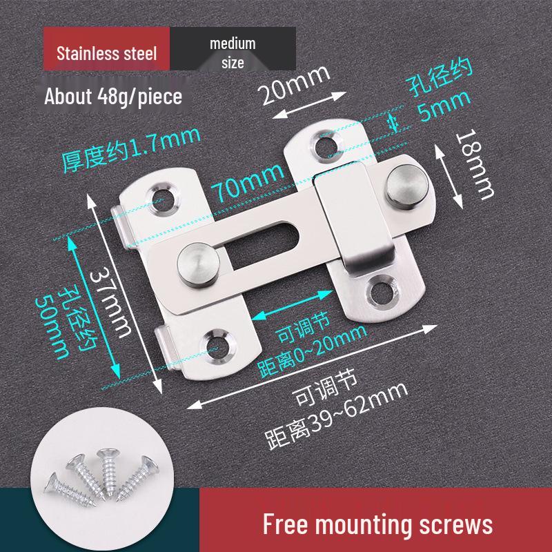Защелка для раздвижной двери в старинном стиле без сверления и противоугонный болт