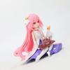 9 см Аниме Q-версия девушка с игрушкой Сине-розовые близнецы Фигурка На коленях Модель ПВХ Подарочные игрушки Кукла
