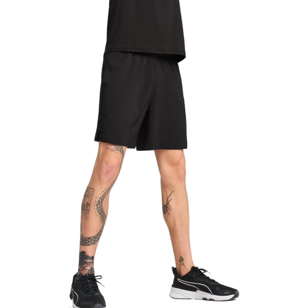 Puma Essentials Эластичный Пояс Однотонные Удобные Пятиточечные Повседневные Шорты Мужские шорты Черный 525910-01