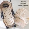 Soft & Cozy Baby Stroller Cushion: Pure Cotton Mattress with Dot Fleece for Autumn and Winter Comfort