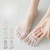 Five-finger Socks, Women's Boat Socks, Summer Thin Modal Mesh Breathable Invisible Toe Separation Socks, Solid Color Toe Ankle Socks