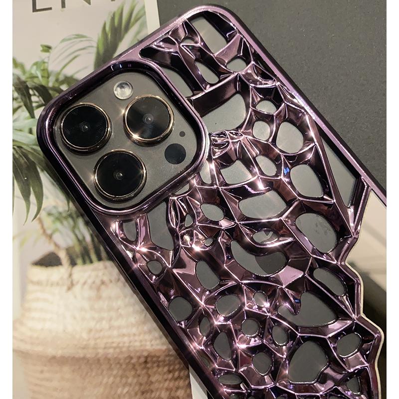 Роскошный полый гальванический зеркальный чехол для iPhone 15, 14, 13, 12, 11 Pro Max, чехлы для защиты от падения