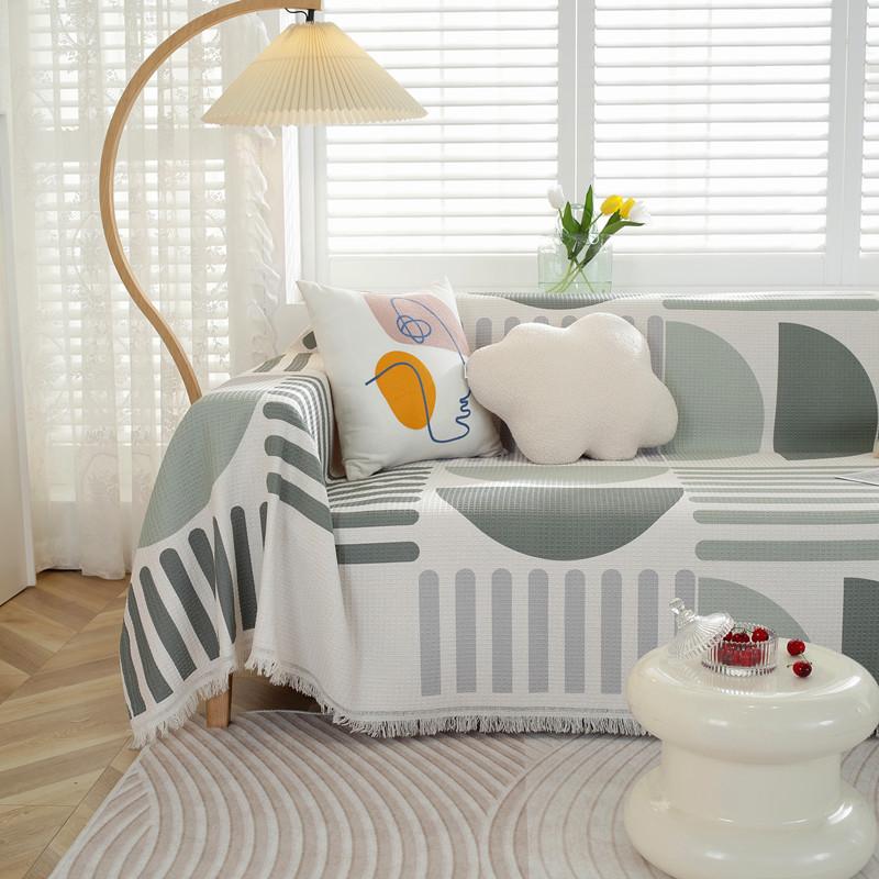 Диванные пледы Nordic Geometry для кемпинга, пикника, большого размера, для отдыха, пляжного полотенца, полиэстера, хлопкового диванного полотенца, одеяла