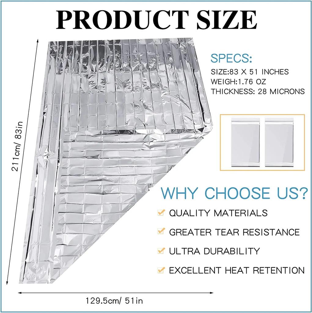 5-30 шт., одеяло для выживания в чрезвычайных ситуациях, аптечка первой помощи, водостойкая водонепроницаемая фольга, термоодеяло для кемпинга, военное одеяло, хит продаж