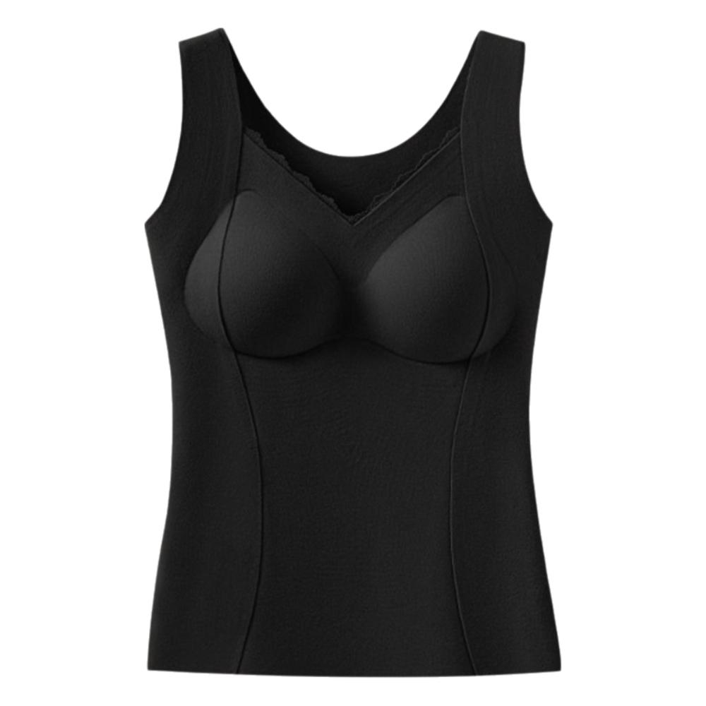 Теплые Утолщенные Термо Топы Без Рукавов Женские Майки Однотонные Плотные Эластичные Нижние Рубашки Осень Зима