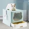 Drawer-type Cat Litter Box Fully Enclosed Anti-splash Cat Toilet Cleaning Supplies