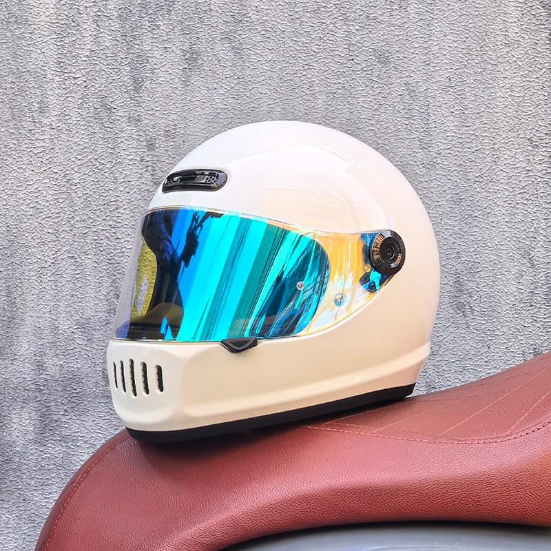 Full Face Motorcycle Helmet Men Women ABS Retro Cruiser Style All Season Use With Multiple Color Options