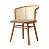 Nordic Light Luxury Vine Weaving Japanese Homestay Home Backback Armor Retro Style Quiet Wind Hotel Soft Bag Chair