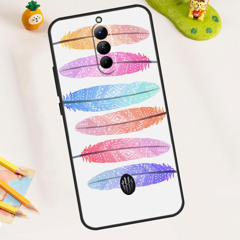 AZTEC FEATHERS Case For ZTE Nubia RedMagic 11 9 8 10 Pro Plus 8S 9S 10S Pro 5G 5S 6 7 6S 7S Pro 11 Air Cover