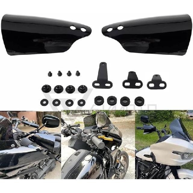 Club Style Handlebar Handguards Upgrade Bracket Compatible With Harley Touring Road Glide Electra Glide Road King CVO/SE, Softail Street Bob FXBB 114