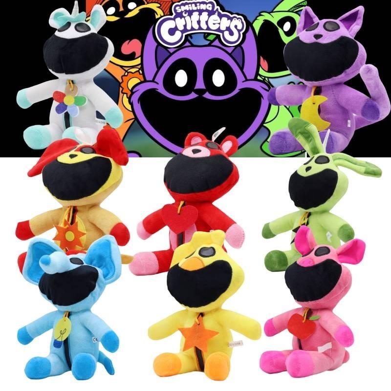 Мягкие игрушки Poppy Playtime Smiling Critters 30 см фиолетовые в лежачем положении супермягкий короткий плюш коллекция животных