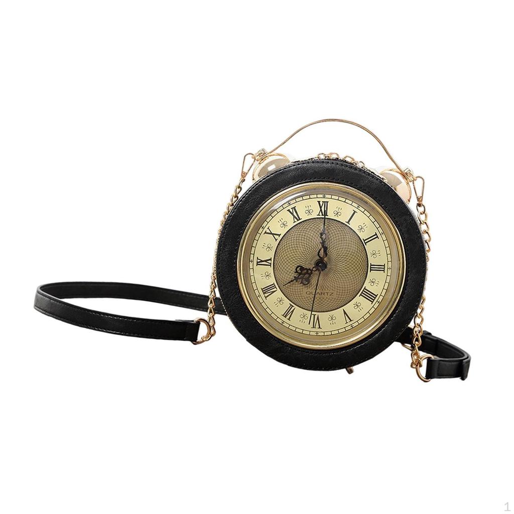 Clock Purse and Handbag Fashion Womens Shoulder Bag