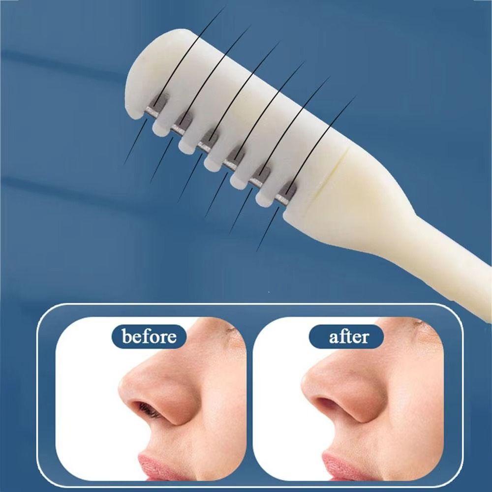 5PCS/10PCS Double Sided Nose Hair Trimmer 360 Degree Nose Hair Scraper Hair Removal
