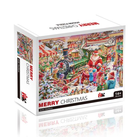 1000 шт./набор рождественских пазлов рождественская елка Санта-Клаус головоломка украшение для детей взрослых образовательные