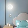 Kids' Astronaut Moon Wall Light - Modern Minimalist Nordic Design for Boys' Bedroom