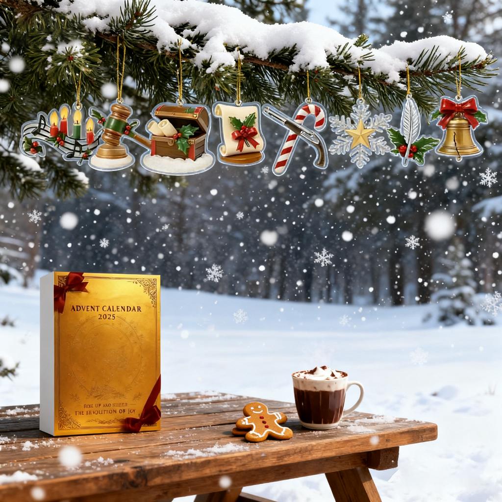 2D Плоский Акриловый Мистери Бокс 24 шт. Подвеска с Коробкой в Виде Самолета Забавный Рождественский Календарь Обратного Отсчета