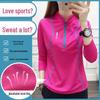 Women's Quick-Dry Spring/Fall Stand-Up Collar Running Shirt - Breathable, Long-Sleeved Sports Casual Tee