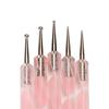 5Pcs/Set Stainless Steel Nail Art Pen 2 Ways Dotting Tool Durable Marbleizing Painting Pens