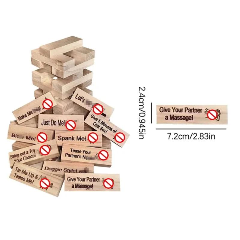 Парные занятия Свидание 48 шт. Идеи для игры в башню из блоков День святого Валентина Падающая башня Игра со складыванием блоков для пар Вечеринка для пар