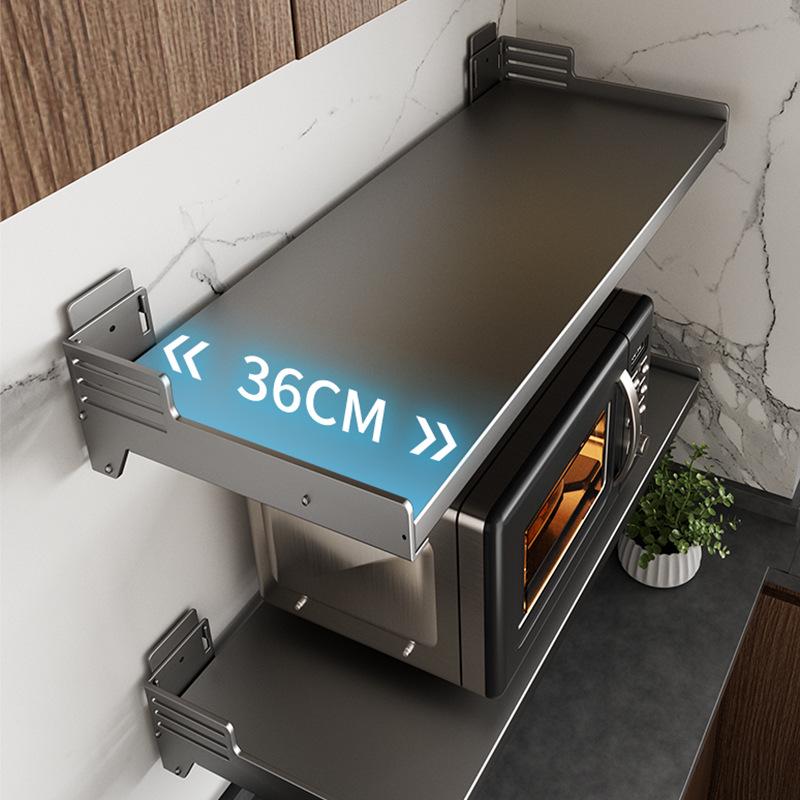 Настенная полка для микроволновой печи и рисоварки – Безударный, многофункциональный кронштейн для хранения