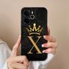 Для Oppo Realme 14 15 16 13 Pro 14T 14X 15T 15X 14ProLite Чехол для телефона Роскошный Золотая Корона Буквы Ракушка Легкий Матовый Силикон Защитная Крышка для Камеры