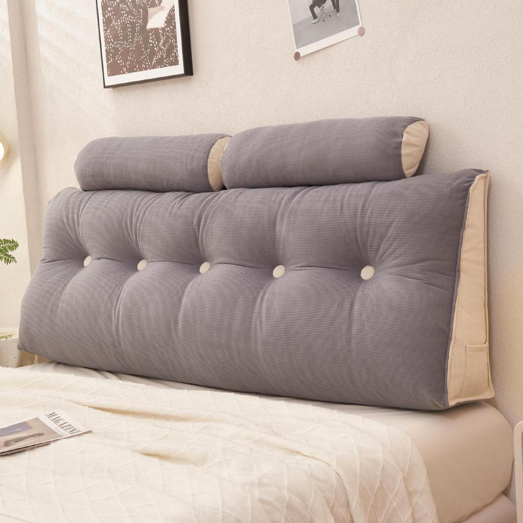 Мягкая upholstered кровать-подушка с треугольным узором - Моющаяся подушка для поддержки поясницы для эркерного окна, татами, дивана и для защиты от столкновений.