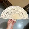 1/10/20Pcs Wooden Folding Fan Hollow Portable Fan Summer Hand Held Ribs Wedding Desktop Decoration
