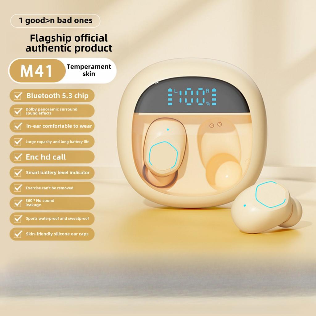 Новая беспроводная Bluetooth-гарнитура с наушниками-вкладышами 5.3 с прозрачным цифровым дисплеем, шумоподавлением и длительным сроком службы батареи