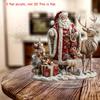 2D Flat Decoration Acrylic Santa and Reindeer Tabletop Display, Tabletop Decoration, Home and Office Decoration with Base, Home Christmas Decoration