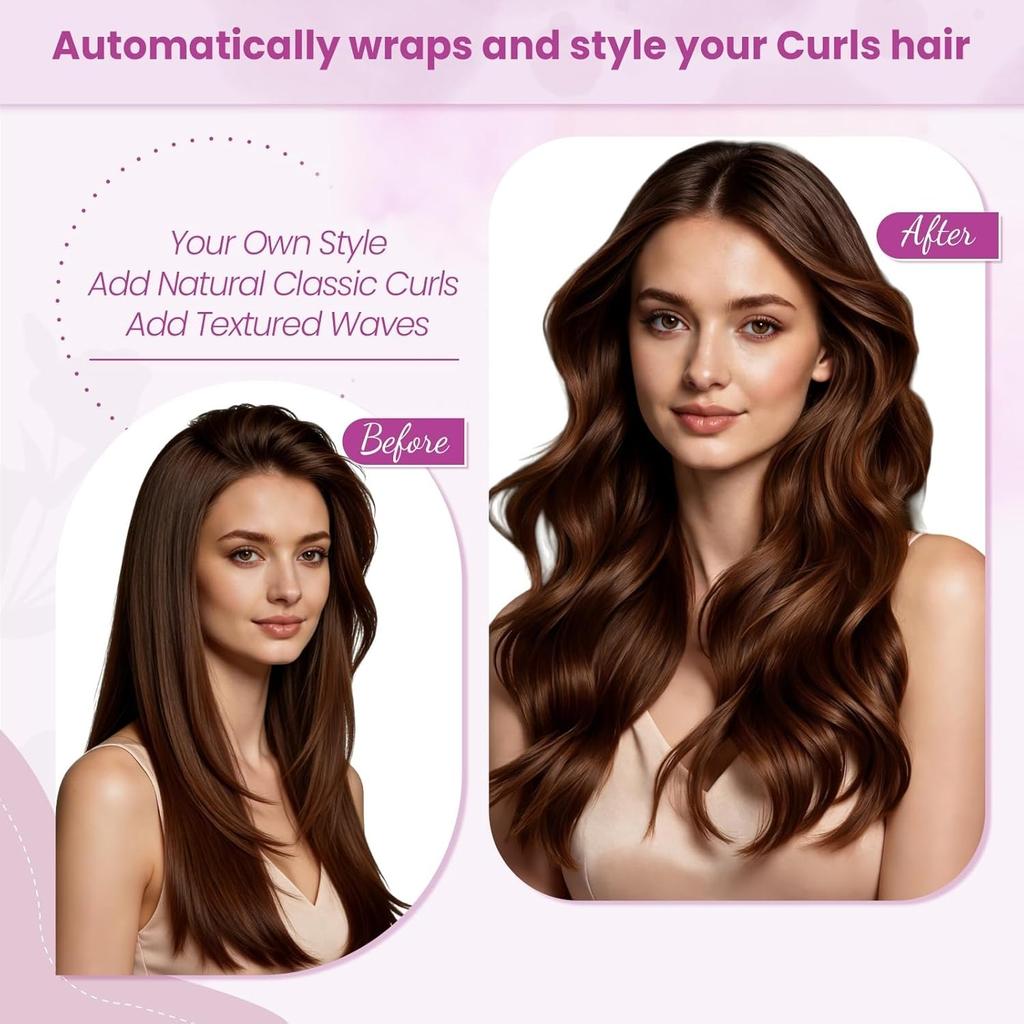 Long Hair Barrels Attachment Compatible with Dyson Airwrap HS01 HS05 HS08 Accessories, Automatic Curling Iron Curlers for Lazy Loose Inward