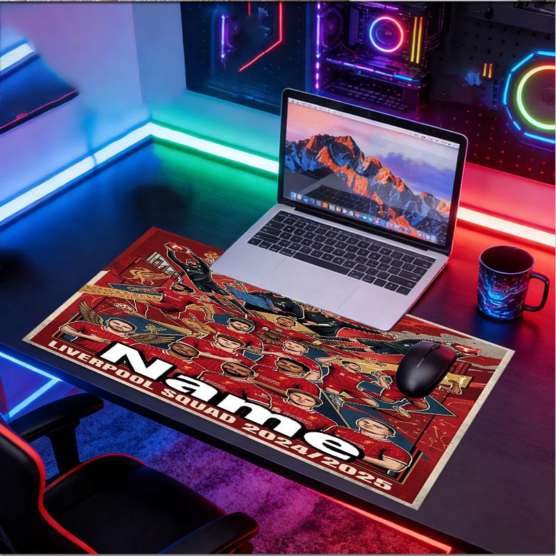Custom Name Personalized LFC Pattern Mousepad, Laptop PC Desk Mat, Decorative Desk Mat for Home Keyboard Pad Gift