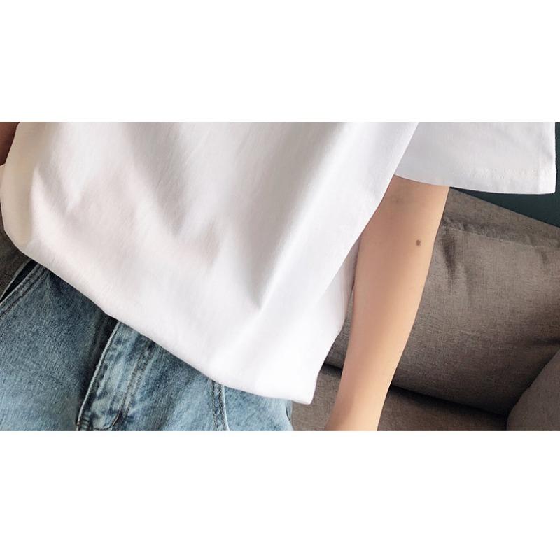 Ladies Heavy Industry Sequins Rhinestone Tassel T-shirt Short-sleeved Spring and Summer New Loose Net Red with The Same Half-sleeved