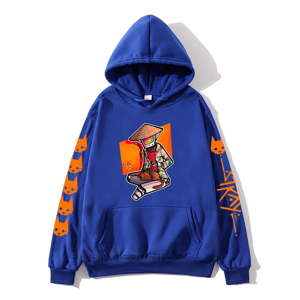 Толстовка с капюшоном Stray Game Cat and Momo Kawaii с мультяшным принтом, мужская/женская повседневная толстовка с длинным рукавом, осенний свитер StrayGame