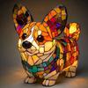 Cat Dog For Night Stands Table Lamps Stained Resin Tabletop Decoration Light