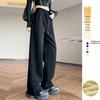 Women's High Waist Slimming Sweatpants: Narrow to Wide Leg Straight Casual Pants, Small Size, 2025 Trend.