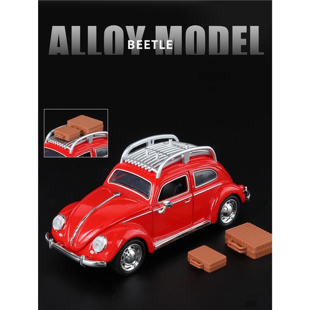 1/32 Beetle 1995 Классический Автомобиль Сплав Модель Автомобиля Звук и Свет Оттяжка Детская Игрушка Коллекционные Предметы Подарок на День Рождения