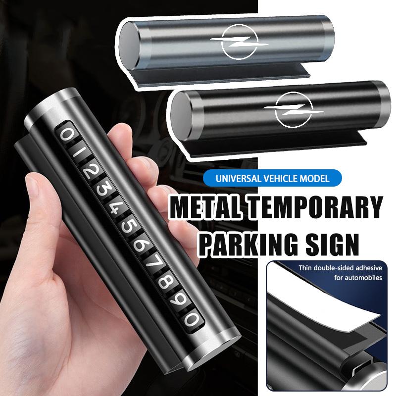 Metal Car Temporary Parking Card Rotate Phone Number Plate Auto Accessories For Opel OPC Astra J H G K Insignia Corsa D B E YC4