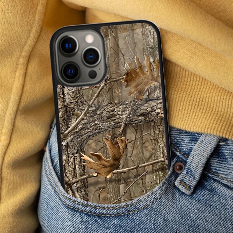 Deer Hunting Camo Soft Phone Case for iPhone 17 Air 16e Pro max 15 Pro 13 14 Plus 11 12 MagSafe Magnetic Coque