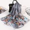 Korean Version Of Chiffon Silk Scarf Butterfly Scarf Gauze- Seaside Sunscreen Shawl