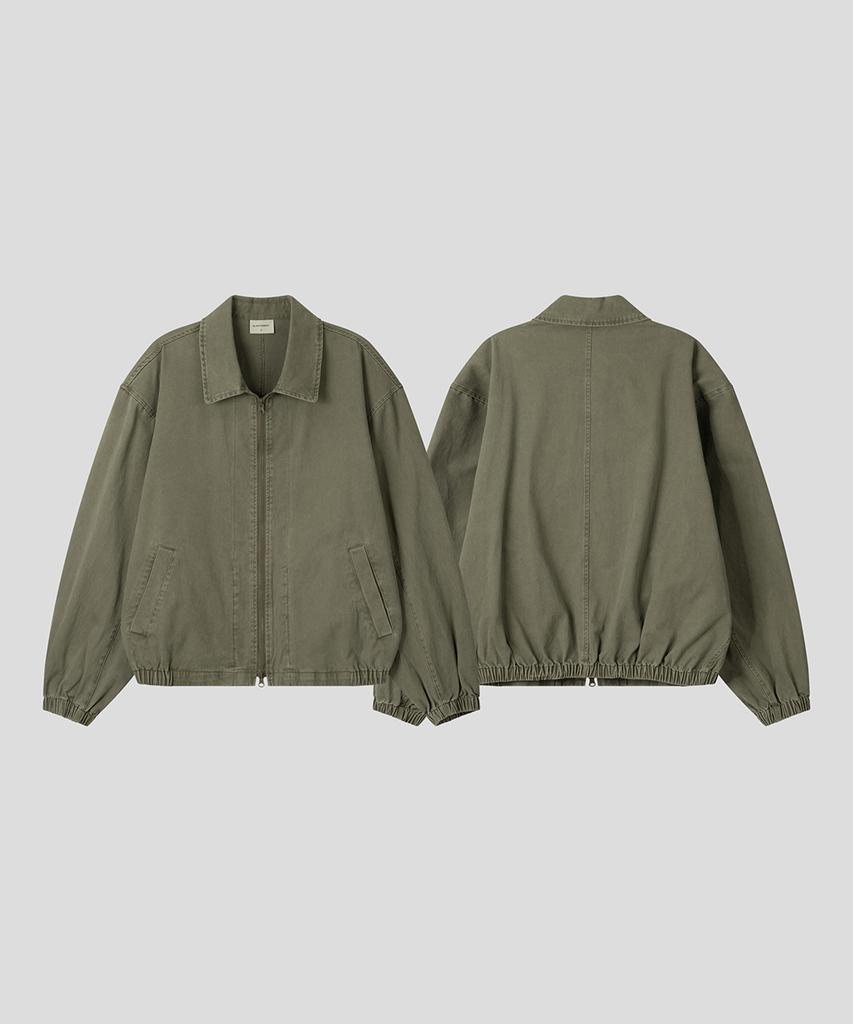 Черный Blouson Оверсайз Black Moment Signature из стираного хлопка 2-в-1 [Хаки]