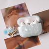 Shell‑Texture TPU Earbud Protective Case With Pearl‑Style Metal Hanging Buckle Anti‑Scratch Anti‑Dust Cover For AirPods 4 / Pro 2 / Pro