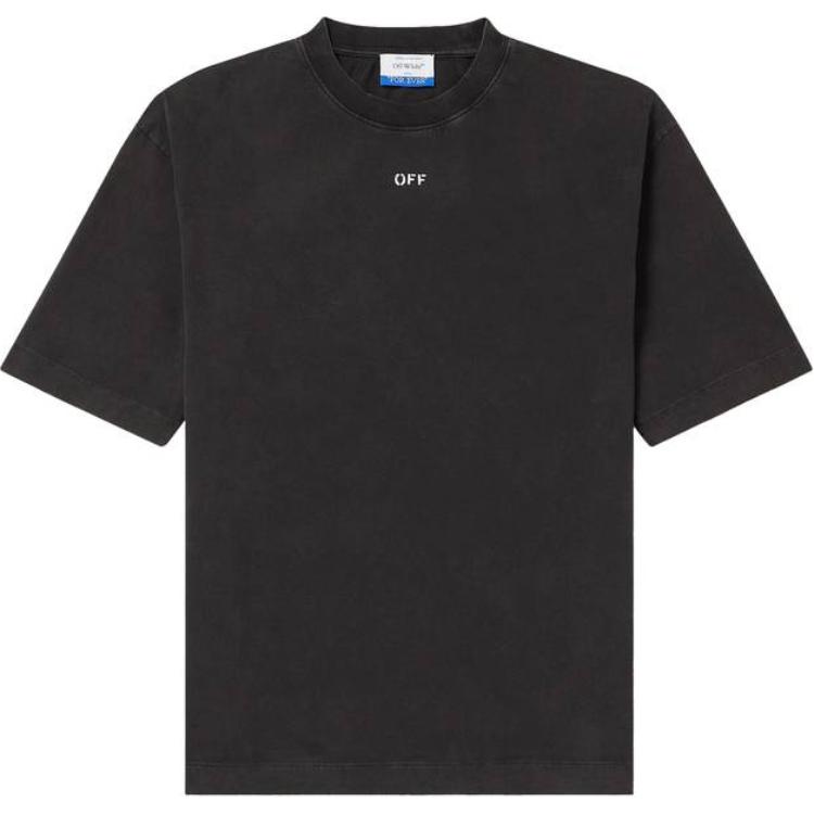 Off-White St. Matthew Skate Short-Sleeve T-Shirt Black/Grey Men Tops OMAA120C99JER0061077