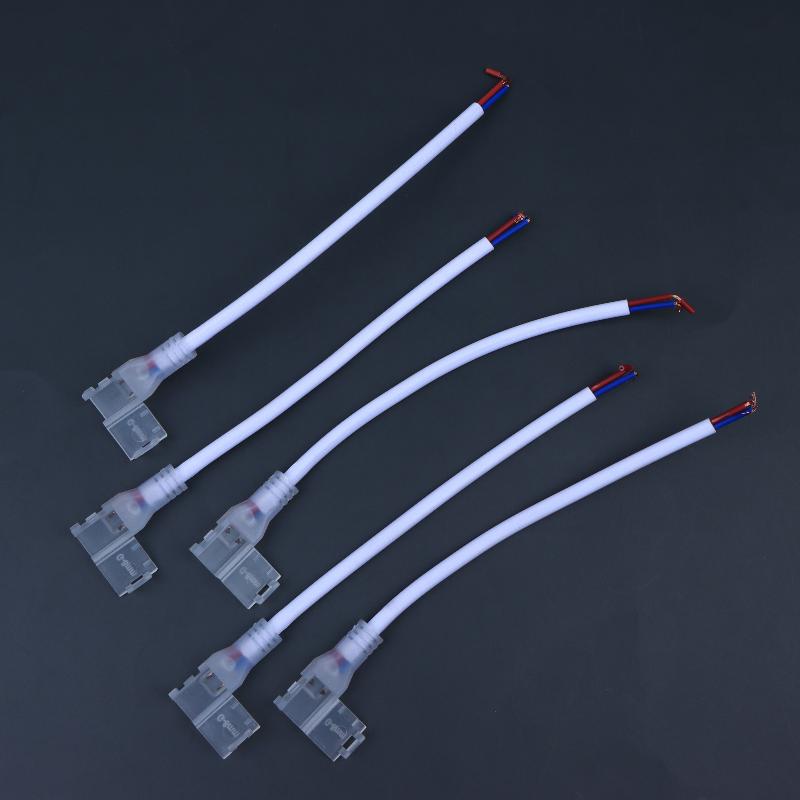 5PCS 2PIN LED Strip Connection Cable 220V AC Fits 4MM X 10MM COB Strip for Indoor Window Decor Lighting