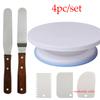 5pc Plastic Cake Turntable Rotating Cake Plastic Dough Knife Decorating 10 Inch Cream Cakes Stand Cake Rotary Table Hot Sal