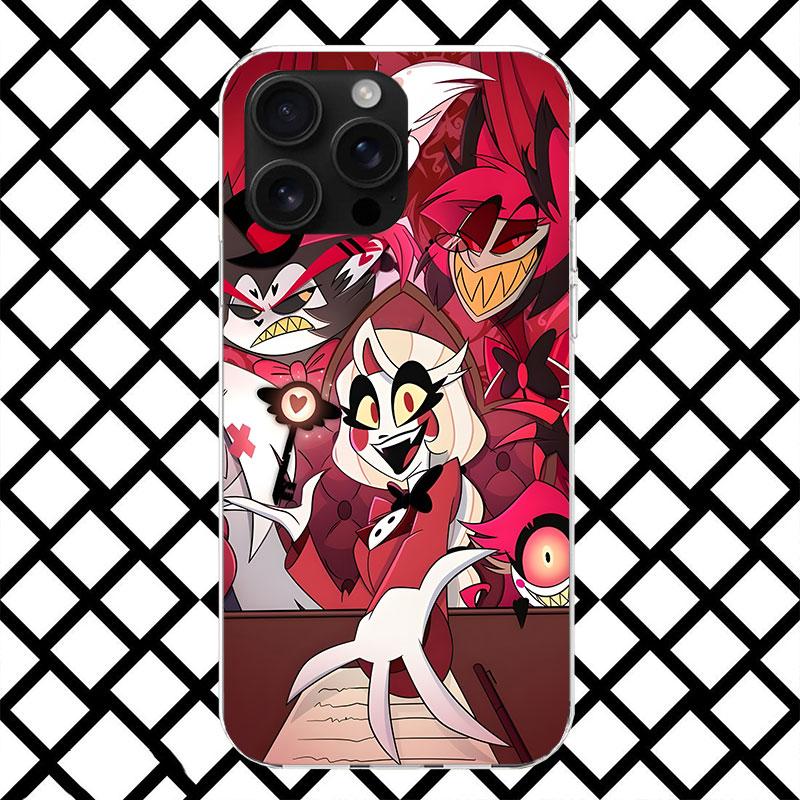 Чехол для телефона Hazbin Hotel Anime для iPhone 17 Air 16 16E 15 14 Plus 13 Mini 12 11 Pro Max 7 8 + SE 2020 Мягкий чехол Fundas 17 Air